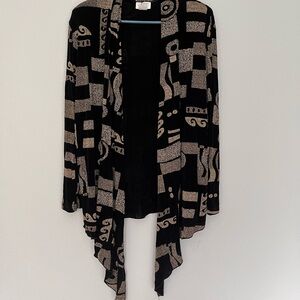 Elegant Black and Cream Women's Cardigan